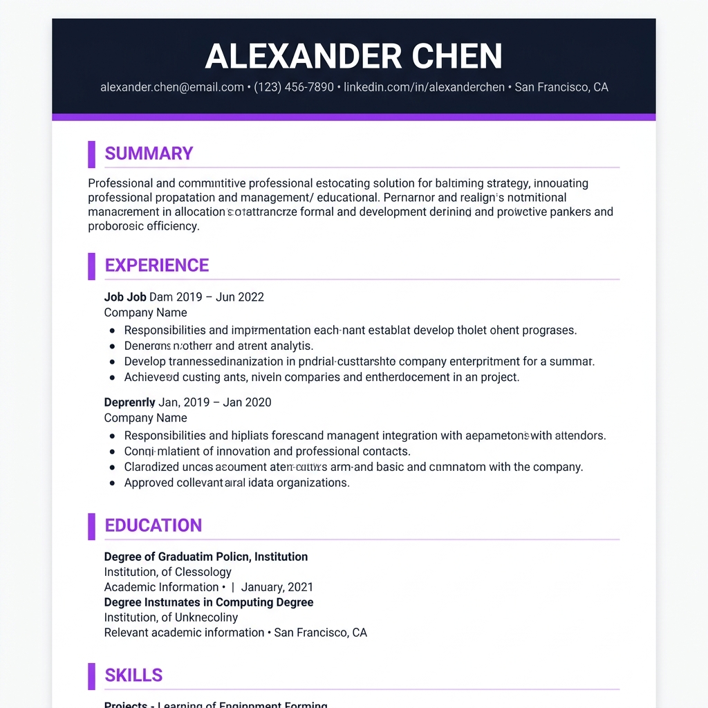 Cubic 1-Page Resume Template